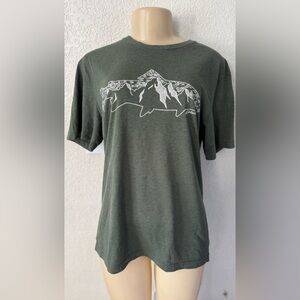 Eddie Bauer Dark Green Mountain Graphic Tee casual